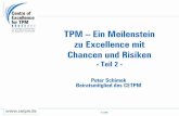 TPM – Ein Meilenstein zu Excellence mit Chancen und Risiken _Ein_Meilenstein_zu... · PDF fileTPM erreicht die Einführung des kontinuierlichen Verbesserungsprozesses mit dem Ziel
