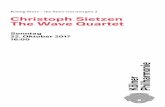 Christoph Sietzen The Wave Quartet - koelner · PDF file2 PROGRAMM Emmanuel Séjourné * 1961 Attraction (2007) gekürzte Fassung für Marimbaphon, Vibraphon und Tonband Iannis Xenakis