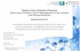 Status Quo Chemie Pharma - hs-   Quo Chemie Pharma Status Quo Prozess - und IT Management in der Chemie und Pharma Branche Ergebnisbericht  Beermedia â€“