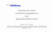Auszug aus dem Luftfahrzeugregister der Republik Österreich · PDF file391-2 Vorbemerkungen Laut § 16 des Luftfahrtgesetzes i.d.g.F. hat die Austro Control GmbH ein Luftfahrzeugregister