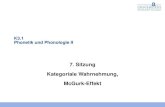 7. Sitzung Kategoriale Wahrnehmung, McGurk-Effektmenzerath.phonetik.uni-frankfurt.de/teaching/K31/material7.pdf · K3.1 Phonetik und Phonologie II 7. Sitzung Kategoriale Wahrnehmung,