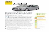 Autotest - ADAC: Allgemeiner Deutscher Automobil-Club · PDF fileAutotest Opel Zafira Tourer 2.0 CDTI ecoFlex Start&Stop Edition Fünftürige Großraumlimousine der unteren Mittelklasse