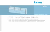 W35 Knauf Wohnbau-Wände - Trockenbau Saygintrockenbau-saygin.com/pdf/wandsysteme/W35_Knauf_Wohnbau_Wan… · CW-Profil z.B. Fliesen W352-C2 Massivbau-(imprägniert) platte Gleitender