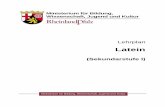 Latein -   · PDF fileMinisterium für Bildung, Wissenschaft, Jugend und Kultur Lehrplan Latein (Sekundarstufe I) Ministerium für Bildung, Wissenschaft, Jugend und Kultur