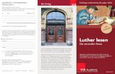 Luther lesen -  · PDF fileeBook: € 10,99 / 11,30 € ISBN 978-3-647-69003-2 Mengenpreise: ab 15 Expl.: € 12,– ab 50 Expl.: € 11,