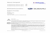 Einbaudokumentation Subaru Forester - · PDF fileSubaru Forester 1313943C 2 Inhaltsverzeichnis Gültigkeit Fahrzeug- und Motortypen, Ausstattungsvarianten sowie Länderspezifikationen,