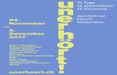 Jazzfestival 24. Zürich November r Winterthur hunerhoert.ch/media/programme/unerhoert-programmheft_2017.pdf · ditionalist, der grossartig Rag spielte und das Stride-Piano liebte.