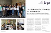 ITIL® Foundation Schulung für Studierende · PDF filebest-practice innovations vom 9. bis zum 11. april fand an der universitÄt stuttgart die itil® foundation schulung fÜr studierende