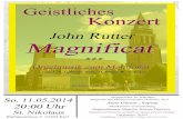 Geistliches Konzert John Rutter Magnificat Oraelmusikzum ... Rutter Magnificta Kopie1.pdf · Geistliches Konzert John Rutter Magnificat Oraelmusikzum Maimonat von: J. AÆefébure