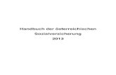 Handbuch der österreichischen Sozialversicherung 2013 · PDF fileZwischenstaatliche Sozialversicherung ... - Erhöhung der Mindestbeitragsgrundlage im Fall einer Beitragsgrund-lagenoption