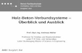 Holz-Beton-Verbundsysteme Überblick und Ausblick - vgq.ch · PDF file• Patentierte Holz-Beton-Verbunddecke ... Kolb J. (2010): Holzbau mit System 25.02.2013 17 Holz-Beton ... Schubverbund