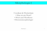Morphologie I · PDF fileLehr- und Übungsbuch der deutschen Grammatik. Ismaning: Hueber. Hoffmann, Monika. 2005. Deutsch fürs Studium. Grammatik und