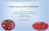 Entwicklung neuer Antibiotika - · PDF fileEntwicklung neuer Antibiotika Prof. Dr. Heike Brötz-Oesterhelt Institut für Pharmazeutische Biologie und Biotechnologie Universität Düsseldorf