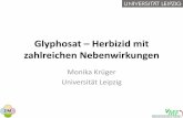 Glyphosat – Herbizid mit zahlreichen Nebenwirkungengentechnikfreies-hohenlohe.de/includes/media/pdf/Glyphosat-Wol... · Eubiose GIT gesund Dysbiose GIT krankl Dysbiosen sind prädisposponierende