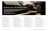 Schaffhauser Meisterkurse · PDF fileLudwig van Beethoven: Sonate für Violine und Klavier Nr. 7 in c-moll op. 30, Romance in G-dur ... Paul Hindemith: Sonate für Violoncello solo