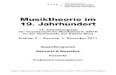 Musiktheorie im 19. Jahrhundert - storage.gmth.destorage.gmth.de/site/Programm2011.pdf · 3 Gesamtprogramm Das 19. Jahrhundert hat die heute noch nachwirkenden grossen systemati-schen