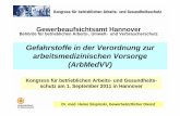 Gefahrstoffe in der Verordnung zur arbeitsmedizinischen ... · PDF fileGewerbeaufsichtsamt Hannover Behörde für betrieblichen Arbeits-, Umwelt- und Verbraucherschutz Gefahrstoffe