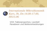 Internationale Mikroökonomik Kurs, 3h, Do 14.00-17.00, HS15 · PDF fileAD s AD s AY sV Weltweit F AT AY AD V sV W Das HOV-Modell . Der Heckscher-Ohlin-Vanek (HOV) Ansatz ... Intermediäre