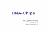 DNA-Chips -  · PDF file3.2 Synthese der DNA-Sonden auf dem Chip Vergleich der on-chip- und off-chip-Methode off-chip-Methode + Sonden sind zu 100% in ihrer Struktur bekannt