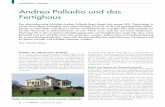 Andrea Palladio und das Fertighaus - · PDF file4 1|September 2008 Architektur | Design Palladio- der spät berufene Architekt Am 8. November 1508 wurde Andrea di Pietro della Gondo-la,