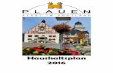 Haushaltsplan 2016 - Stadt Plauen · PDF fileINHALTSÜBERSICHT Seite Haushaltssatzung der Stadt Plauen für das Haushaltsjahr 2016 Vorbericht A 1-45 Abkürzungsverzeichnis B 1-6 Gesamthaushalt