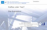 Kaffee oder Tee? Die Extraktion - vdi.de · PDF fileSoxhlet-Apparatur Beispiel: Fest-flüssig-Extraktion von Mandelöl aus geriebenen Mandeln z. B. mit Benzin - nach der Extraktion