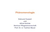 Edmund Husserl Prof. Dr. U. Toellner-Bauer - fh- · PDF fileDer Begriff Phänomenologie wurde von Edmund Husserl geprägt und beschreibt jene Dinge, die uns als Phänomene gegeben