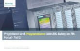 Projektieren und Programmieren SIMATIC Safety im TIA ...3.1) Die... · Informationen über F-konforme PLC-Datentypen anzeigen Status des Sicherheitsbetriebs anzeigen F-Ablaufgruppen
