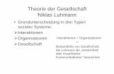 Theorie der Gesellschaft1-2 · PDF fileSystems durch selbstreferentielle Handhabung von ... • Lebenswelt steht bei Luhmann nicht für einen Garanten gesellschaftlicher Einheit