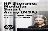 HP Storage: Modular Smart Array (MSA) · PDF filetorage ar a Value proposition script in German 1 Kleine bis mittelständische Unternehmen verfügen über beschränktes, aber sachkundiges