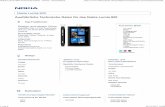 Nokia Lumia 800 Technische Daten - Nokia - Deutschland · PDF fileVldeowiedergabe (max.) Verfügbare Farben Zoll Größe 8 Megapixel Sensorgröße 142 g Gewicht 5 Std Sprechzeit (UMTS/3G,