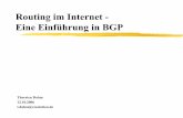 Routing im Internet - Eine Einführung in BGP - guug.de im Internet - Eine... · OSPF = 110, iBGP = 200. Routing-Protokolle Dienen zum Austausch von Routen / Netzinformationen Dienen