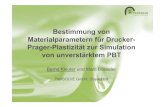 Bestimmung von Materialparametern für ...cae-forum.de/sites/default/files/Parsolve_DP.pdf · Mt il dlli Ab (69Materialmodell in Abaqus (6.9-2) • Drucker Prager • In Verbindung