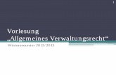 Vorlesung „Allgemeines Verwaltungsrecht“ · PDF fileWirkung zum 01.11.2012 zurückgenommen. (Rücknahme ex nunc). B braucht also die Raten für die Zeit ab November 2012 nicht