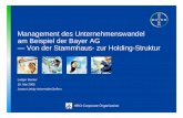 Management des Unternehmenswandel am Beispiel der · PDF fileHRO Corporate Organization Management des Unternehmenswandel am Beispiel der Bayer AG — Von der Stammhaus- zur Holding-Struktur