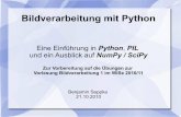Bildverarbeitung mit Python - Der Arbeitsbereich Kognitive ...neumann/BV-WS-2010/... · Bildverarbeitung mit Python Eine Einführung in Python, PIL und ein Ausblick auf NumPy / SciPy