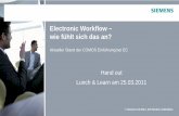 Electronic Workflow - wie fuehlt sich das anw3.siemens.com/.../Electronic_Workflow_Wie_fuehlt_sich_das_an.pdf · Workflow Projekte Electronic Workflow Beispiel: Plant Design Externe