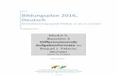 ZPG IV Bildungsplan 2016, Deutsch · PDF fileZPG IV Bildungsplan 2016, Deutsch Multiplikatorentagung Bad Wildbad, 13. bis 15. Juli 2015 Fortbildungsmaterial Modul 5, Baustein 4 Differenzierende