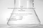 Anorganisch-Chemischen Praktikum für · PDF file3 1 Allgemeines und Anforderungen Voraussetzungen für die Teilnahme am Praktikum sind die erfolgreiche Teilnahme an der Klausur zur