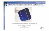 Metallisierung von Silizium-Solarzellen · PDF fileSilberfreie Busbar-Pasten . 4 Jahresweltmarktin PV Silberverbrauch in PV Silberkosten in PV Herstellungskosten von c-Si Solarzellen
