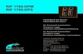 RIF 1769-DPM RIF 1769-DPS -  · PDF fileRIF 1769-DPM RIF 1769-DPS Hilscher Gesellschaft für Systemautomation mbH Rheinstrasse 15 65795 Hattersheim Germany Phone: +49
