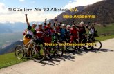 RSG Zollern-Alb ´82 Albstadt e.V. Bike Akademie · 4 Fahrtechnik MTB Kompakt 1 Dieser Kurs vermittelt die korrekten Grundeinstellungen am Fahrrad, die richtige Sitzposition und erste
