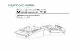 Benutzerhandbuch Metapace T-2 - jarltech.com T-2_User... · Rev. 1.00 - 4 - Metapace T-2 Warning - U.S.A This equipment has been tested and found to comply with the limits for a Class