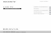 LCD TV Leitfaden zur Inbetriebnahme - Sony DE€¦ · A-EHH-100-61(1) LCD TV Bedienungsanleitung Leitfaden zur Inbetriebnahme Fernsehen Verwenden von Zusatzgeräten Das Menüsystem