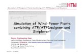 Simulation of Wind -Power Plants combining ATP ...s3. of Windpower Plants Combining ATP / ATPDesigner and Simplorer 1 1 Hochschule für Technik und Wirtschaft des Saarlandes University