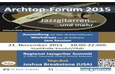 Archtop-Forum 2015 - jazzclub-woerth.de · Bei der 'Regional Jazzguitar Summit' treten vier renommierte Jazzgitarristen der Region erstmals gemeinsam auf die Bühne: Christian Eckert,