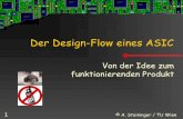 Der Design-Flow eines ASIC - ti.tuwien.ac.at · 2 © A. Steininger / TU Wien Das Y-Diagramm Design-Schritte Synthese und PPR als Optimierungen Spezifische Probleme des Routing Verifikations-Schritte