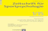 22. Jahrgang / Heft 1 / 2015 Zeitschrift für Sportpsychologie · Karen Zentgraf · Jörn Munzert ... SPORTPSYCHOLOGIE Reinhard Fuchs · Wolfgang Schlicht (Hrsg.) Seelische Gesundheit