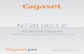 N720 DECT IP -    DECT-Basisstationen an eine VoIP-Telefon anlage. Es verbindet die Mglichkeiten der IP-Telefonie mit der Nutzung von DECT-Telefonen