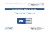 Tipps & Tricksg021/MS-Word/Word-F/wd...H HOCHSCHULRECHENZENTRUM R Z Tipps & Tricks in Word 2016 Seite 1 von 38 Inhaltsverzeichnis Einleitung 4 Angabe von Parametern beim Start von